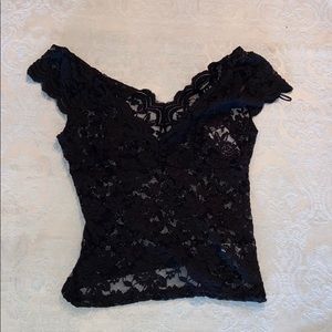 NEW Black lace top